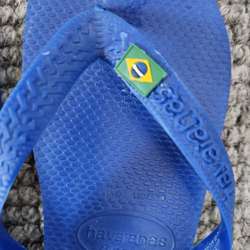 Havaianas Brasil Flip Flop, Blue, size 7-8 (37-38) - Picture 4 of 6